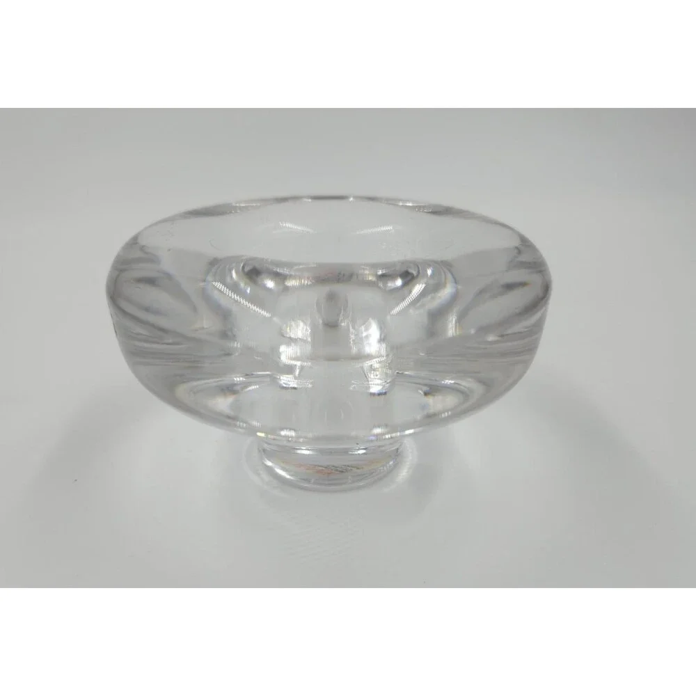 Vintage Dansk Jens Candle Holder Heavy Clear Glass MCM Mid Century Modern